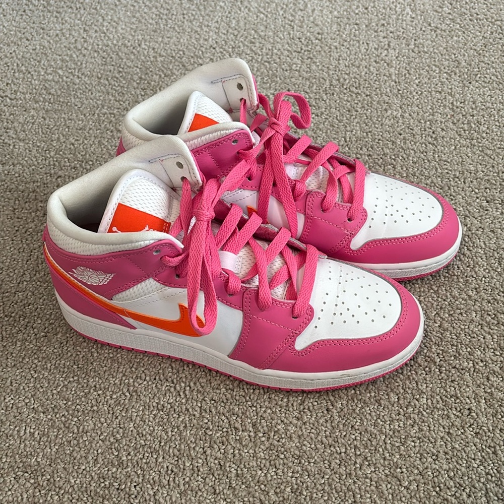 Nike Kids Pink and Orange Sneakers
